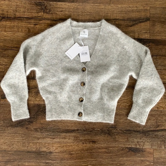 Anine Bing Mason Cardigan In Grey 